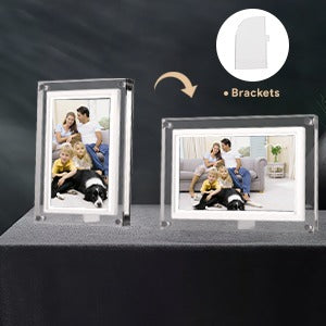 Amaboo Acrylic Digital Picture Frame, Newest Transparent Photo Frame Design Digital Photo Frame-IPS HD Screen 16GB Memory Auto Rotation Photo/Music/Video Playback 【5" & 7" & 10.1" inch WiFi Frameo】