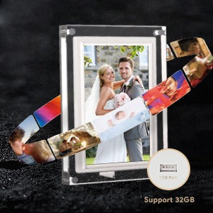 Amaboo Acrylic Digital Picture Frame, Newest Transparent Photo Frame Design Digital Photo Frame-IPS HD Screen 16GB Memory Auto Rotation Photo/Music/Video Playback 【5" & 7" & 10.1" inch WiFi Frameo】