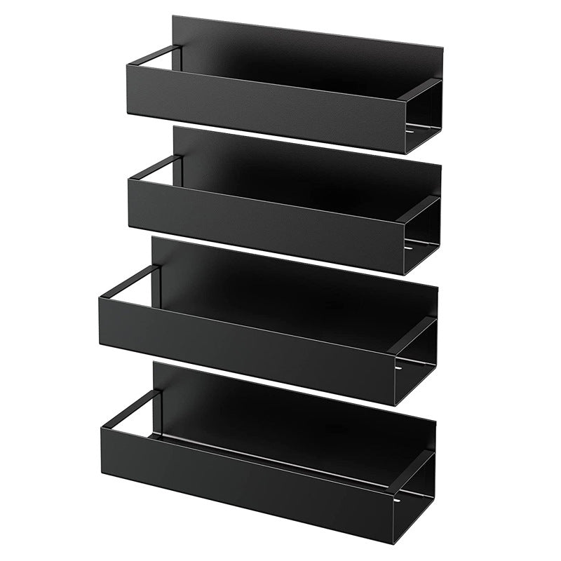 REALINN Magnetic Spice Rack Organizer, Moveable Fridge Spice Shelves, Space Saver for Refrigerator and Microwave Oven, Metal Refrigerator Shelf