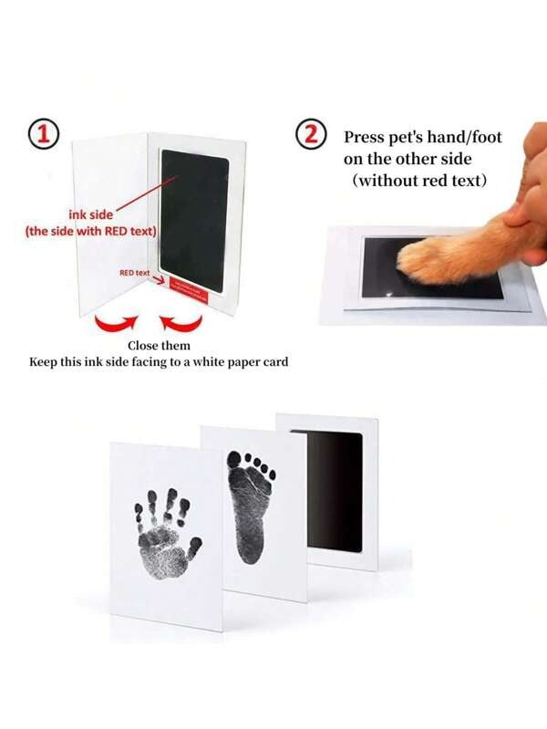 HANDMANDE Hottest Safe Non-Toxic Baby Footprints Handprint No Touch Skin Inkless Ink Pads Kits for 0-6 Months Newborn Pet Dog Paw Prints Souvenir
