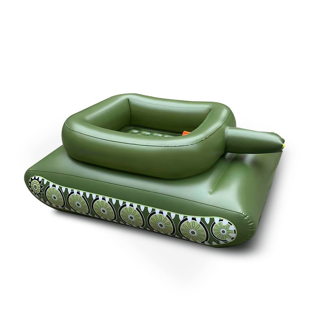 Tank Pool Floats Adult Inflatable Tank Pool Float With Water Cannon, Army Tank Pool Lounger Floaties With Squirt Water Gun, Kids Tank Pool Floats With Blast,Summer Fun Pool Beach Lake Game Battle Toys 【Adult & Kids Size】