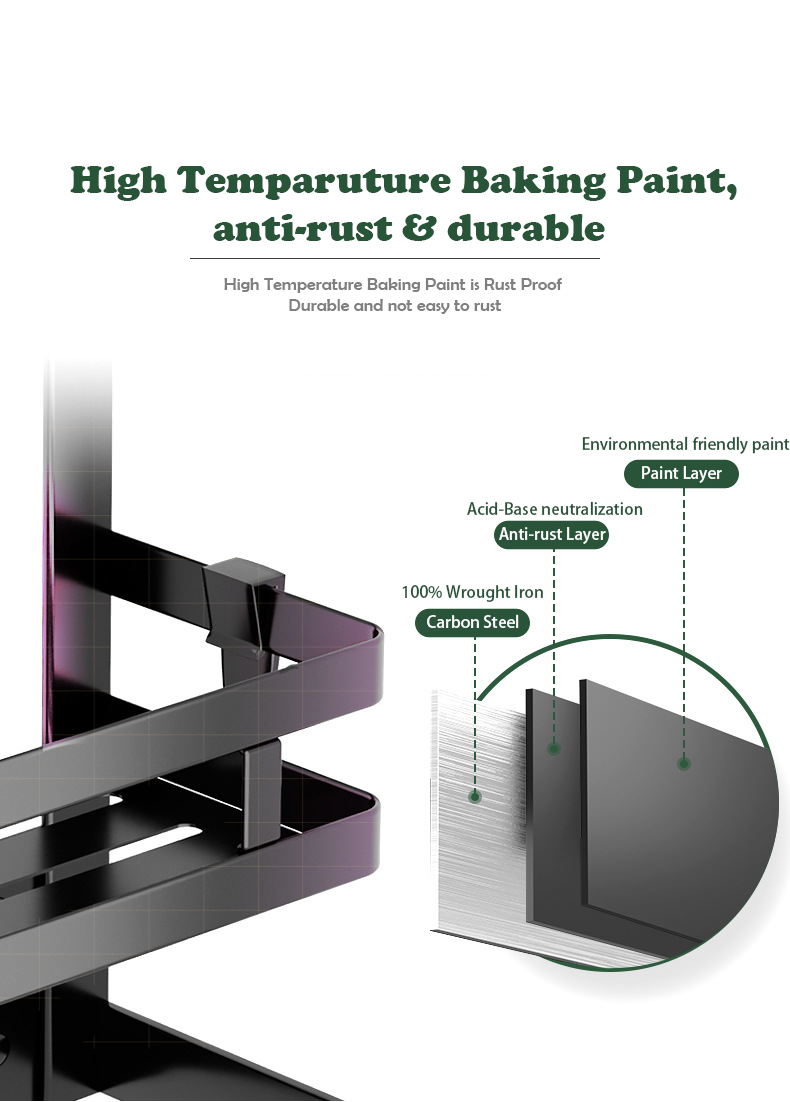 Magnetic Fridge Organizer, Magnetic Spice Rack for Refrigerator Magnetic Paper Towel Holder Magnetic Shelf Fridge Magnet Organizer Spice Rack Organizer Kitchen Organization Kitchen Storage Black