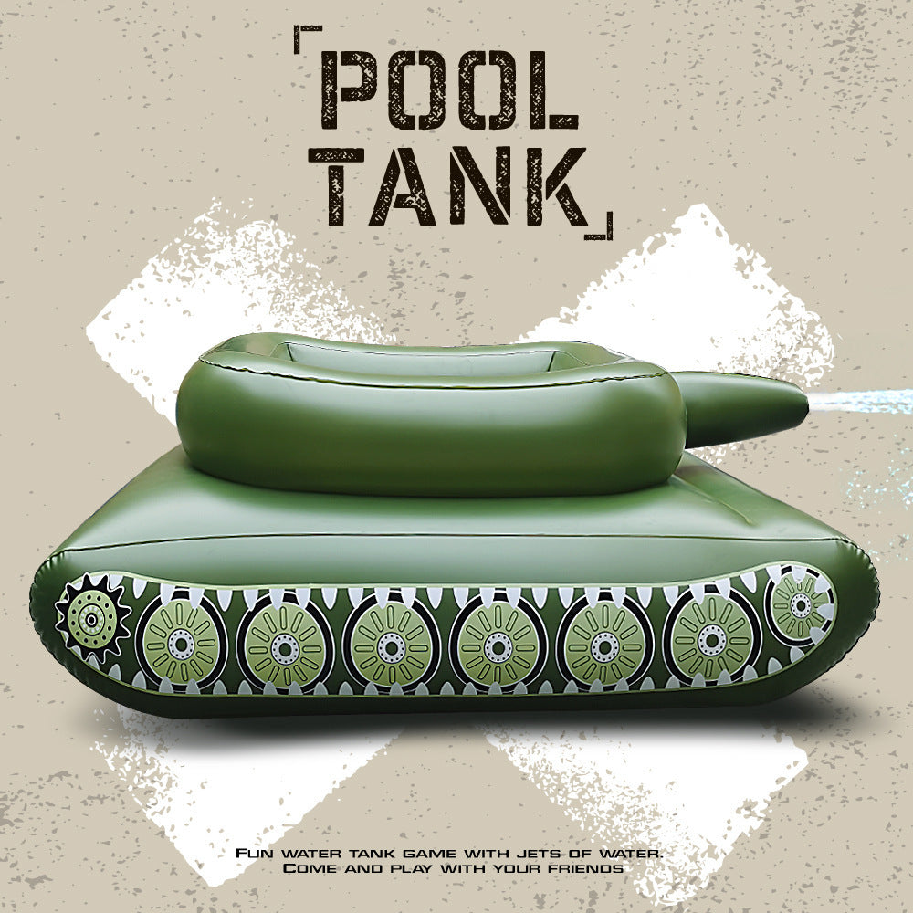 Tank Pool Floats Adult Inflatable Tank Pool Float With Water Cannon, Army Tank Pool Lounger Floaties With Squirt Water Gun, Kids Tank Pool Floats With Blast,Summer Fun Pool Beach Lake Game Battle Toys 【Adult & Kids Size】