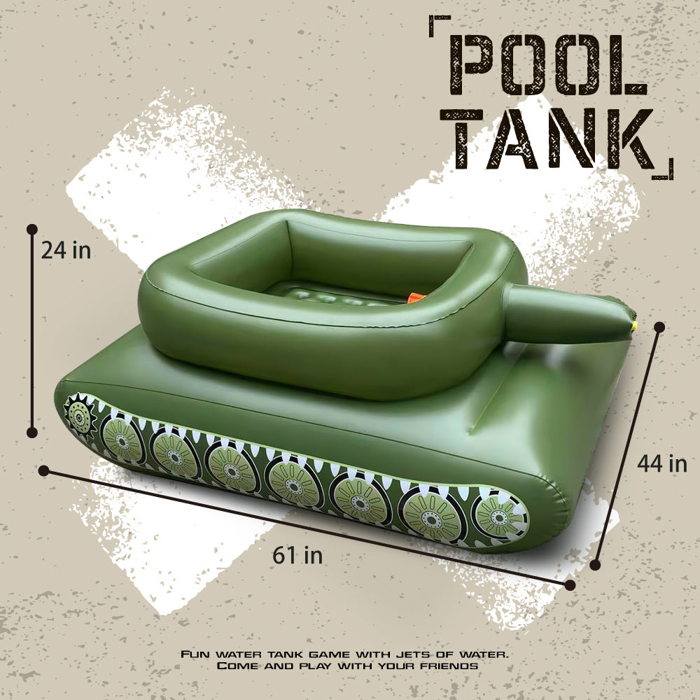 Tank Pool Floats Adult Inflatable Tank Pool Float With Water Cannon, Army Tank Pool Lounger Floaties With Squirt Water Gun, Kids Tank Pool Floats With Blast,Summer Fun Pool Beach Lake Game Battle Toys 【Adult & Kids Size】