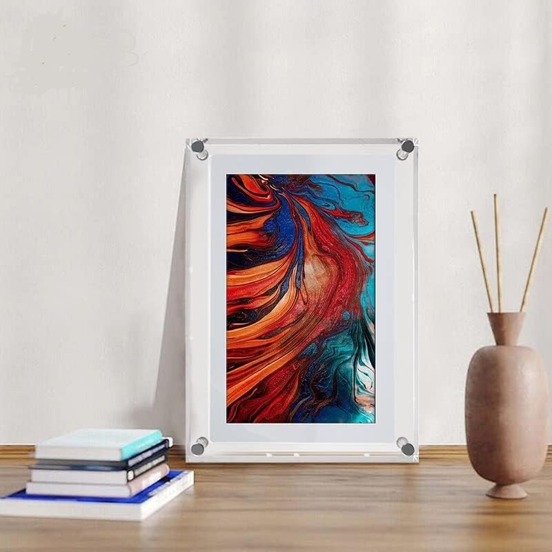Amaboo Acrylic Digital Picture Frame, Newest Transparent Photo Frame Design Digital Photo Frame-IPS HD Screen 16GB Memory Auto Rotation Photo/Music/Video Playback 【5" & 7" & 10.1" inch WiFi Frameo】
