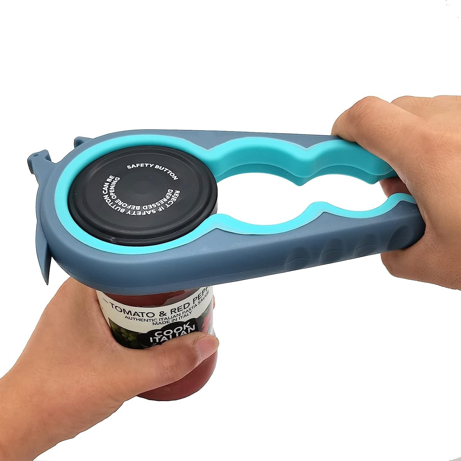 ar Opener Bottle Opener for Weak Hands, 5 in 1 Multi Function Can Opener Bottle Opener Kit with Silicone Handle Easy to Use for Children, Elderly and Arthritis Sufferers, Mutil Jar Opener Get Lids Off Easily