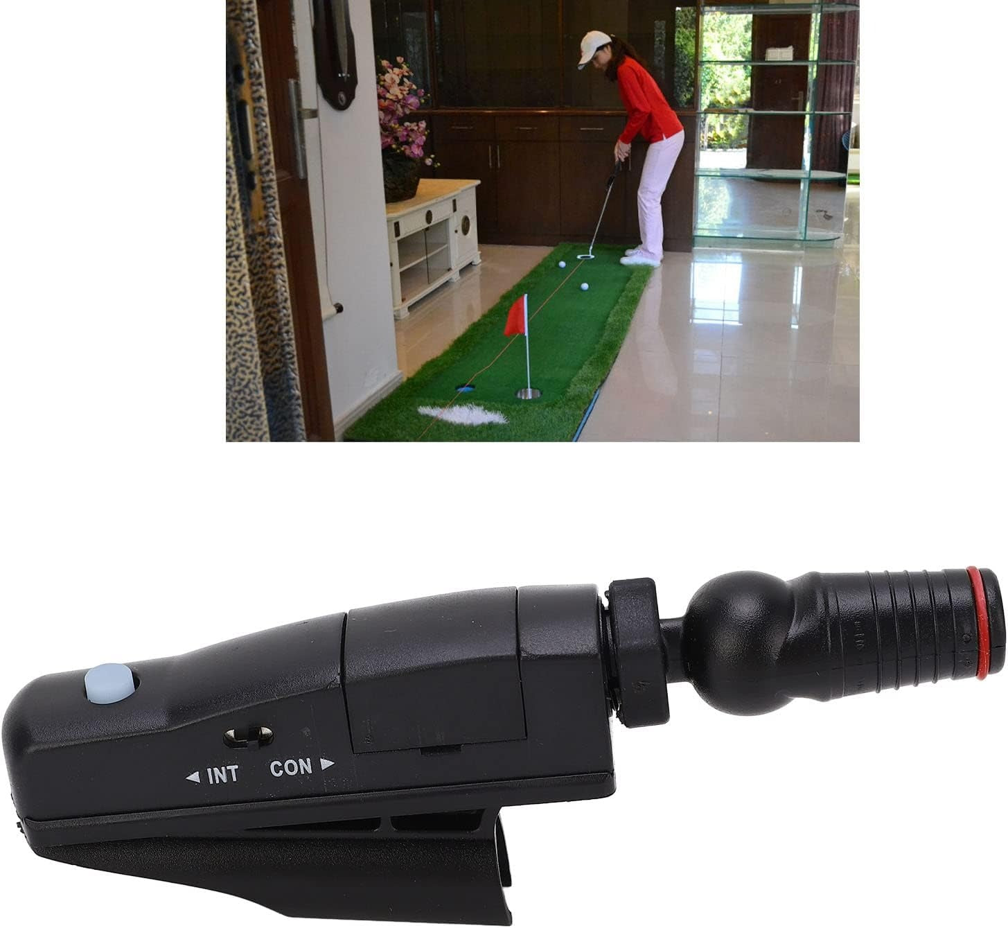 Golf Putter Laser Sight Pointer Golf Training Aids for Putting Practice Swinging Plane Corrector Posture Indicator Laser Red Line Pointer Portable Putter