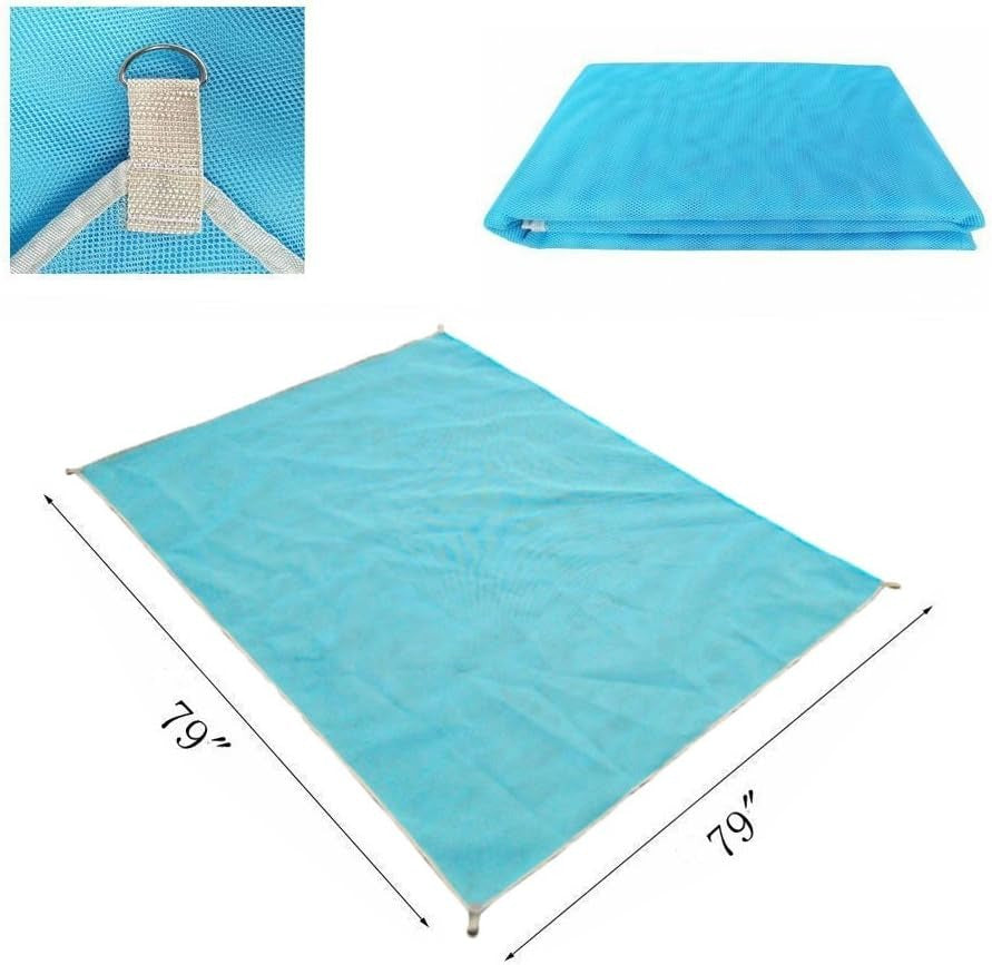 Sand Proof Blanket Sand Free Lightweight Compact Large Beach Towel Mat Fast Dry Waterproof Easy Clean Ultra Portable Blanket 【79“inches * 79"inches】
