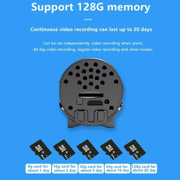 Wireless Surveillance IP Camera Mini WiFi Spy Camera 1080P HD Home Night Vision Motion Detection Remote Monitoring 160° Wide Angle Micro Baby Monitor Safety Camera for Home Office Store Warehouse