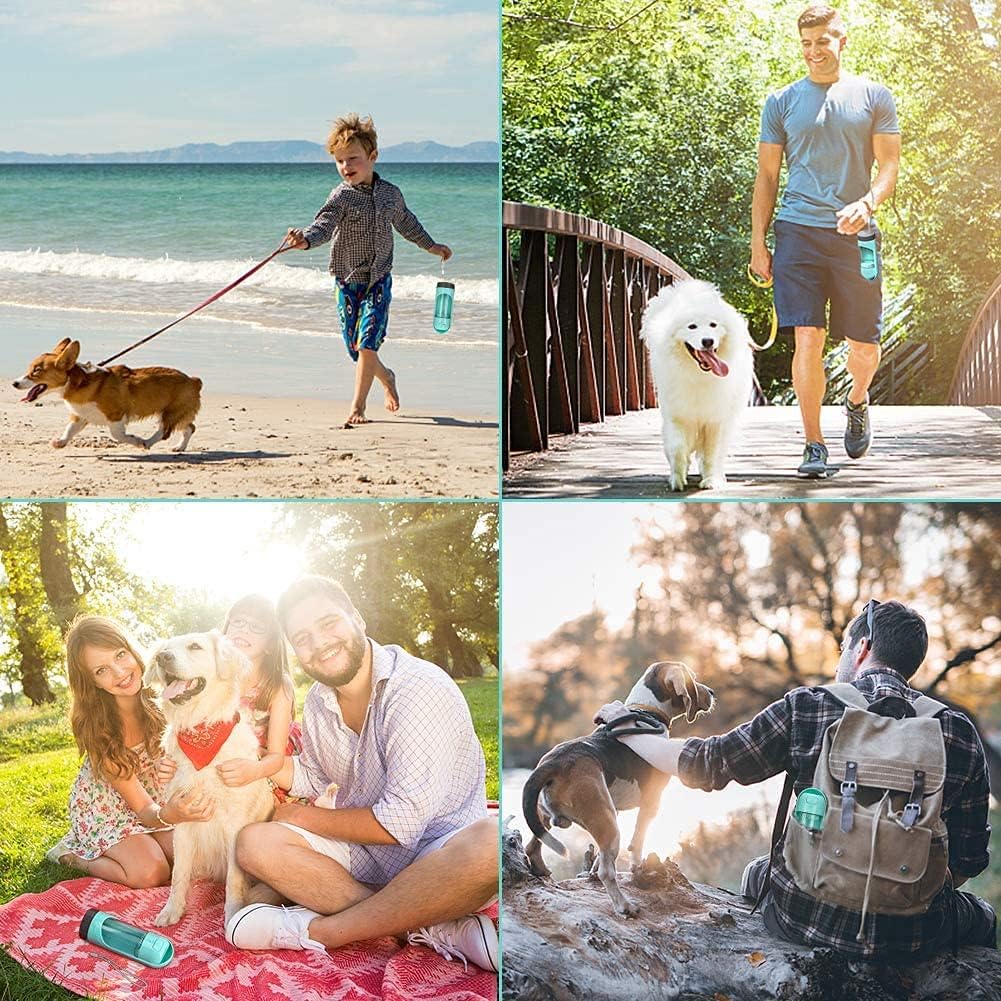 Portable Pet Water Bottle, Travel Water Cup Dispenser for Dogs Cats Small Animals, Antibacterial Drawer-Style Reversible & Lightweight Leak Proof BPA Free Food Grade Outdoor Drink Bottle Bowl