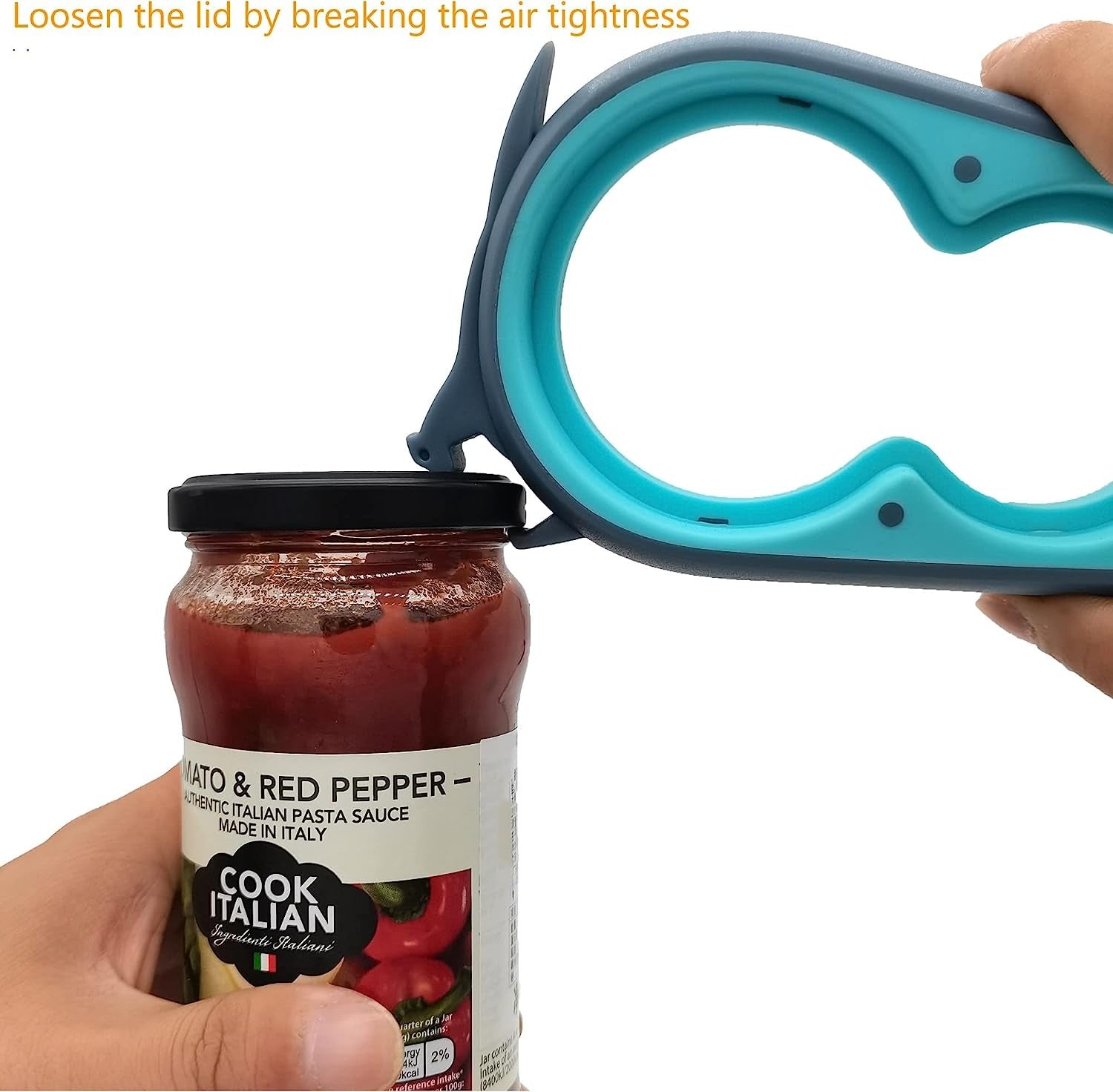 ar Opener Bottle Opener for Weak Hands, 5 in 1 Multi Function Can Opener Bottle Opener Kit with Silicone Handle Easy to Use for Children, Elderly and Arthritis Sufferers, Mutil Jar Opener Get Lids Off Easily
