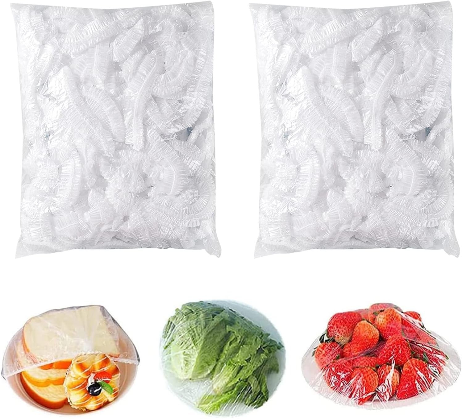 Fresh Keeping Bags,100pcs Food Covers,Reusable Elastic Food Storage Covers, Plastic Sealing Elastic Stretch Adjustable Bowl Lids, Universal Kitchen Wrap Seal Bags for Cover Food