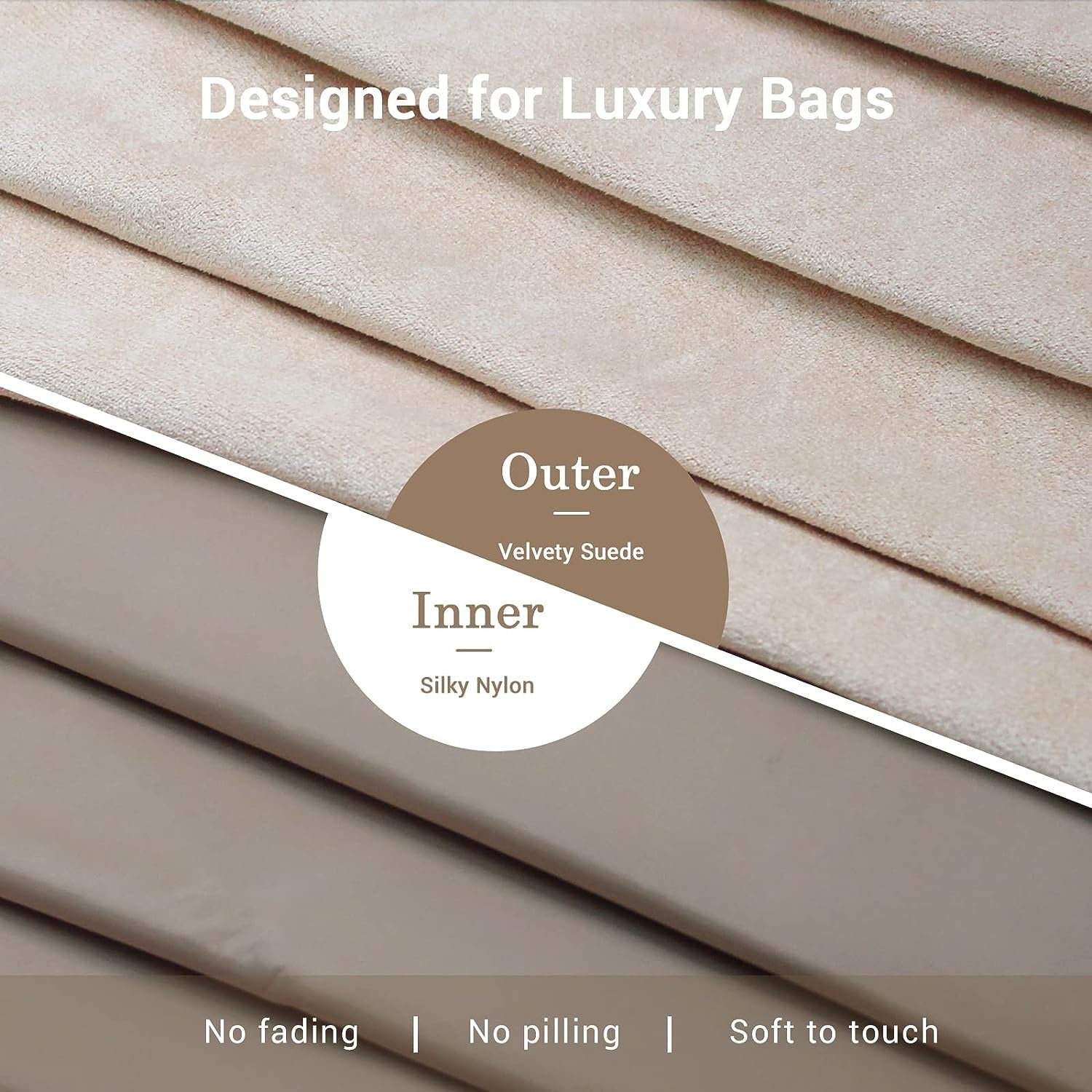 Purse Organizer Insert for Handbags, Softened Felt Bag Insert Organizer for Tote, Handbag Organizer Compatible with LV, Coach, MK, Kate Spade, Goyard, Longchamp, Felt Bag organizer with zipper, Handbag & Tote Shaper, For Speedy Neverfull Tote