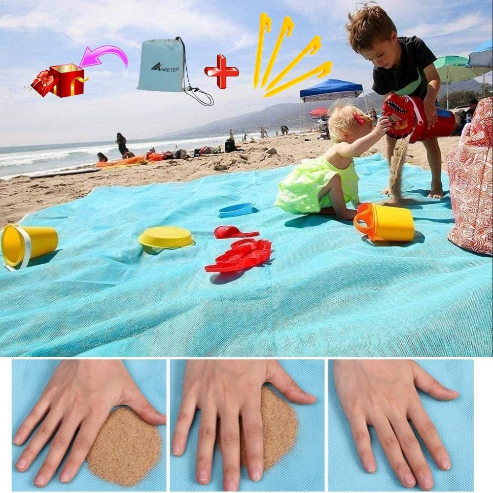 Sand Proof Blanket Sand Free Lightweight Compact Large Beach Towel Mat Fast Dry Waterproof Easy Clean Ultra Portable Blanket 【79“inches * 79"inches】