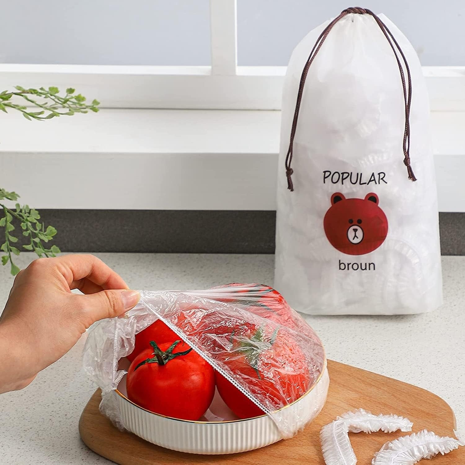 Fresh Keeping Bags,100pcs Food Covers,Reusable Elastic Food Storage Covers, Plastic Sealing Elastic Stretch Adjustable Bowl Lids, Universal Kitchen Wrap Seal Bags for Cover Food
