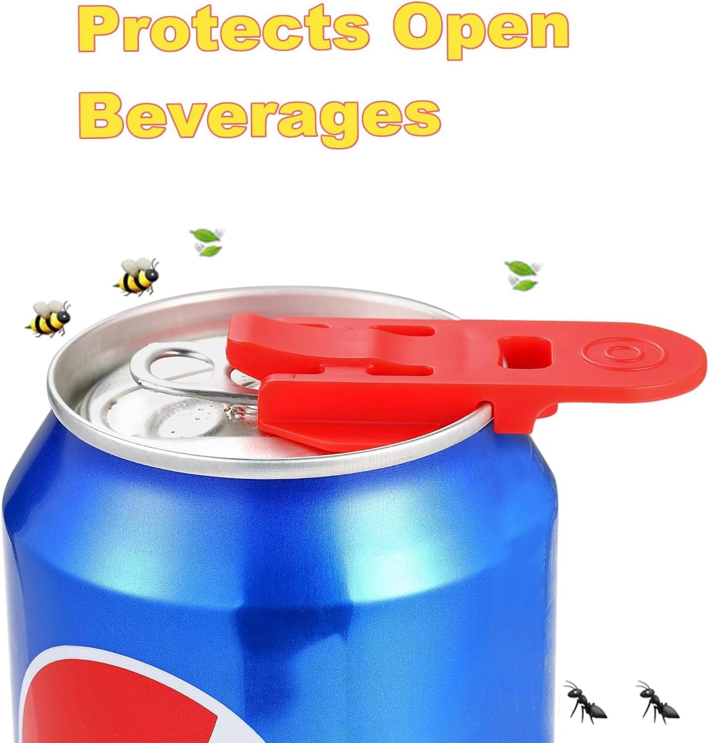 Manual Easy Can Opener, 6 Pack Colorful Soda Beer Can Opener & Beverage Can Cover Protector, Premium Plastic Shields Can Openers for Pop, Coke, Beer, Soda, Drink Aluminum Beverage
