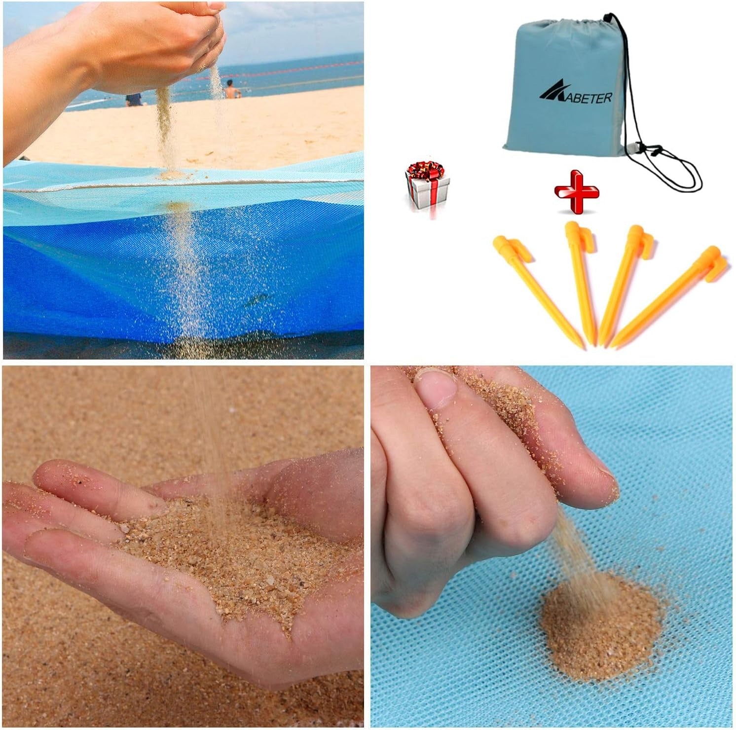 Sand Proof Blanket Sand Free Lightweight Compact Large Beach Towel Mat Fast Dry Waterproof Easy Clean Ultra Portable Blanket 【79“inches * 79"inches】