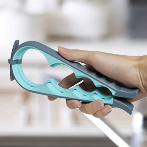 ar Opener Bottle Opener for Weak Hands, 5 in 1 Multi Function Can Opener Bottle Opener Kit with Silicone Handle Easy to Use for Children, Elderly and Arthritis Sufferers, Mutil Jar Opener Get Lids Off Easily