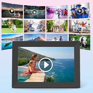 WiFi  10.1" 15.6'' Digital Picture Frame with 1920x1080 Resolution, FHD IPS Touchscreen Digital Photo Frame Share Photos and Videos Remotely via APP