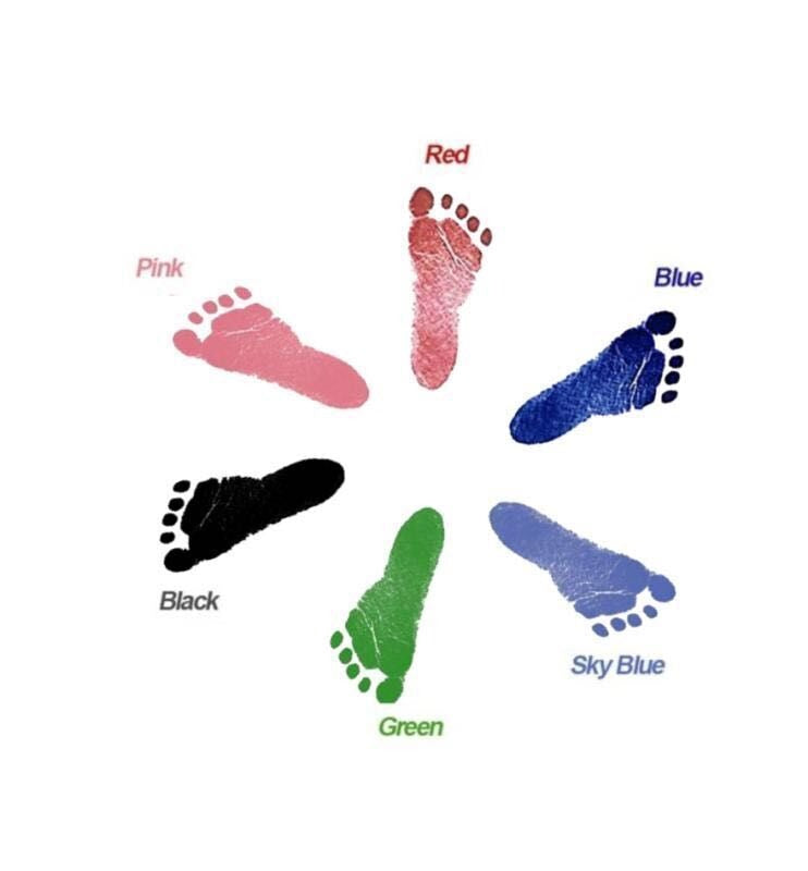 HANDMANDE Hottest Safe Non-Toxic Baby Footprints Handprint No Touch Skin Inkless Ink Pads Kits for 0-6 Months Newborn Pet Dog Paw Prints Souvenir