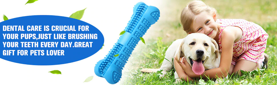 Dog Bone Shape Chew Toy,  Dog Toothbrush Toy Brushing Stick Pet Molar Toothbrush for Dog Puppy Tooth Healthcare Teeth Cleaning Chew Toy Brush