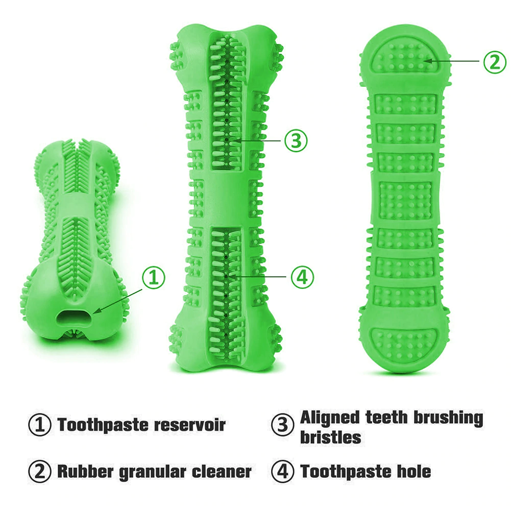 Dog Bone Shape Chew Toy,  Dog Toothbrush Toy Brushing Stick Pet Molar Toothbrush for Dog Puppy Tooth Healthcare Teeth Cleaning Chew Toy Brush