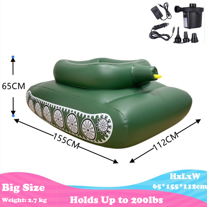 Tank Pool Floats Adult Inflatable Tank Pool Float With Water Cannon, Army Tank Pool Lounger Floaties With Squirt Water Gun, Kids Tank Pool Floats With Blast,Summer Fun Pool Beach Lake Game Battle Toys 【Adult & Kids Size】