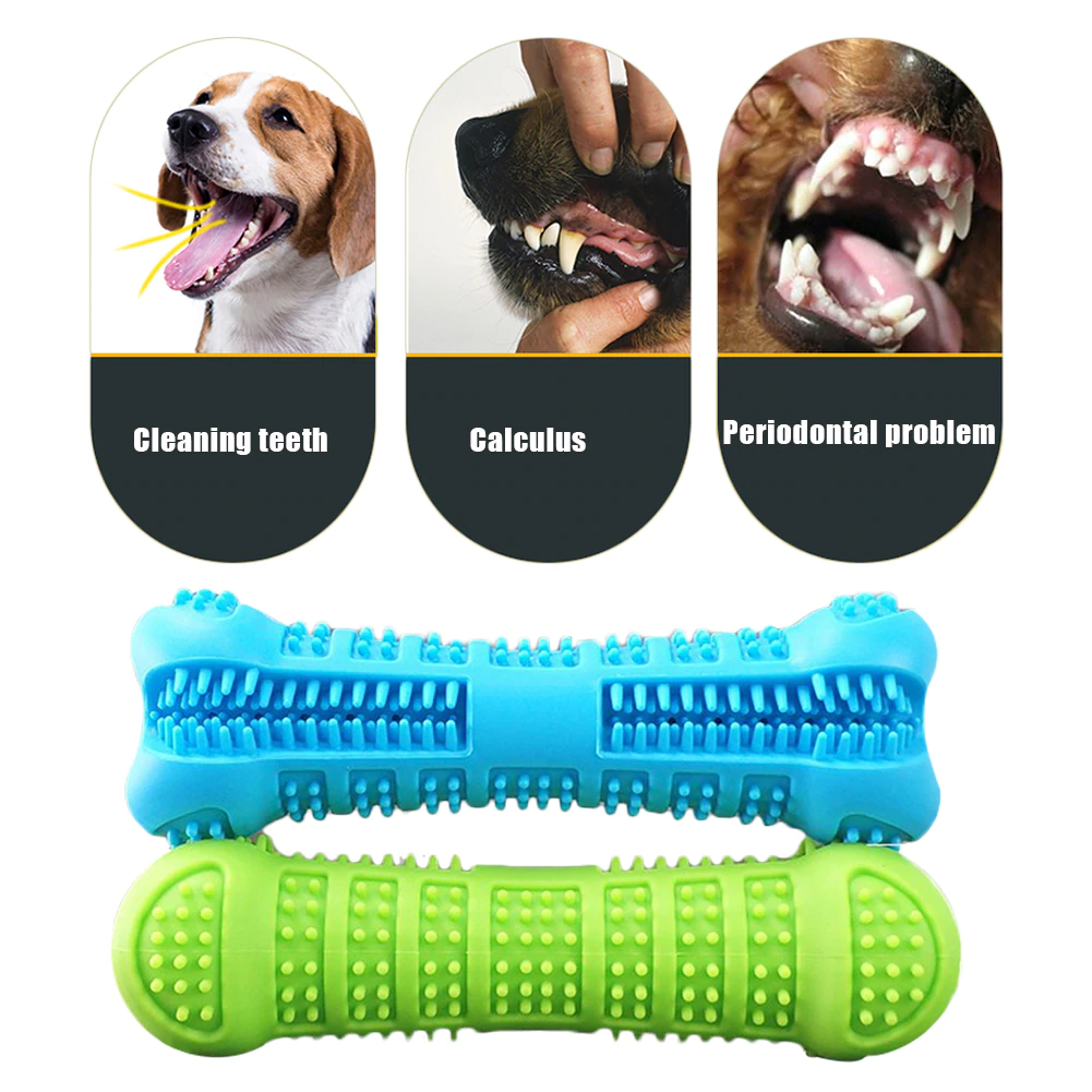 Dog Bone Shape Chew Toy,  Dog Toothbrush Toy Brushing Stick Pet Molar Toothbrush for Dog Puppy Tooth Healthcare Teeth Cleaning Chew Toy Brush