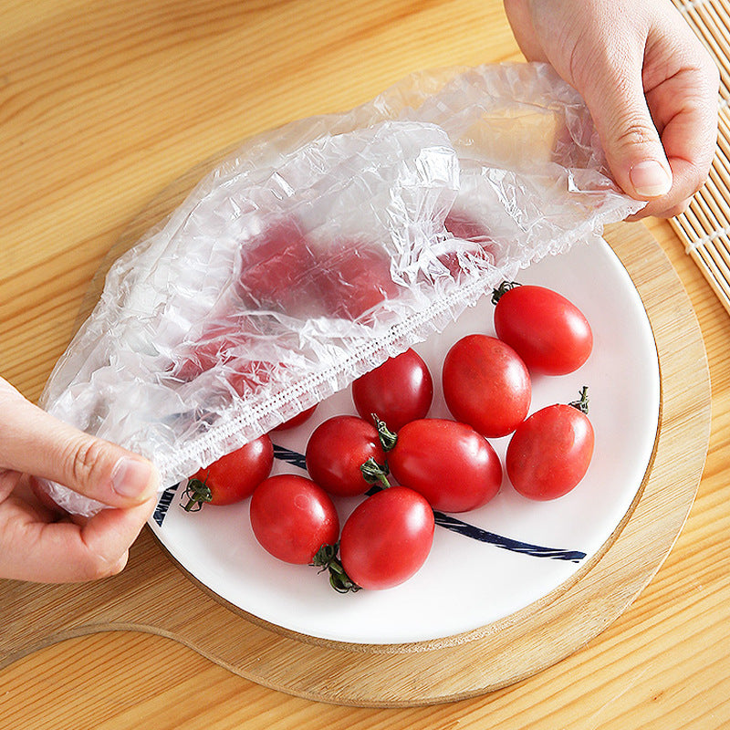 Fresh Keeping Bags,100pcs Food Covers,Reusable Elastic Food Storage Covers, Plastic Sealing Elastic Stretch Adjustable Bowl Lids, Universal Kitchen Wrap Seal Bags for Cover Food