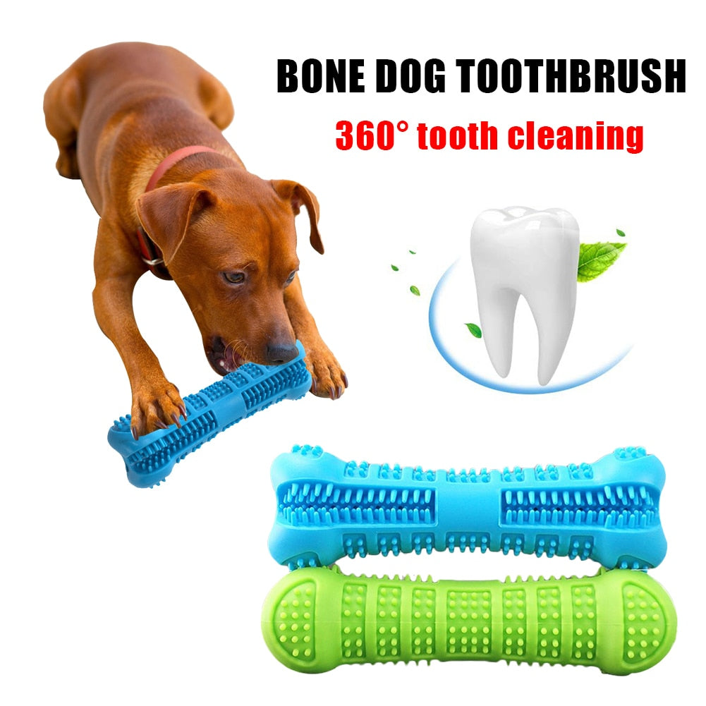 Dog Bone Shape Chew Toy,  Dog Toothbrush Toy Brushing Stick Pet Molar Toothbrush for Dog Puppy Tooth Healthcare Teeth Cleaning Chew Toy Brush