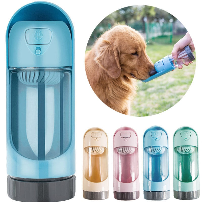 Portable Pet Water Bottle, Travel Water Cup Dispenser for Dogs Cats Small Animals, Antibacterial Drawer-Style Reversible & Lightweight Leak Proof BPA Free Food Grade Outdoor Drink Bottle Bowl