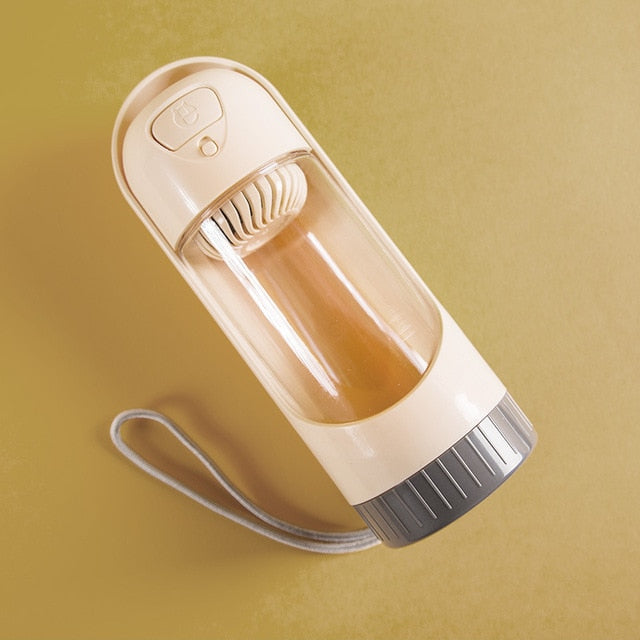 Portable Pet Water Bottle, Travel Water Cup Dispenser for Dogs Cats Small Animals, Antibacterial Drawer-Style Reversible & Lightweight Leak Proof BPA Free Food Grade Outdoor Drink Bottle Bowl