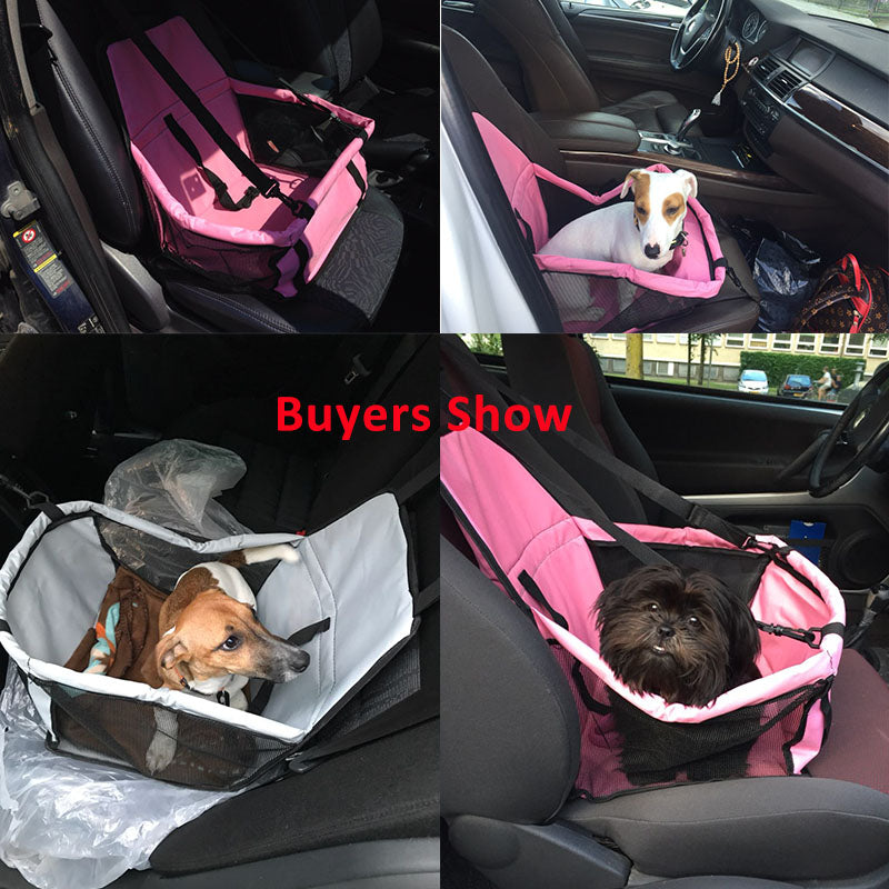 寵物狗背帶汽車座套墊攜帶屋 - 貓小狗包汽車旅行折疊吊床防水狗包籃寵物背帶