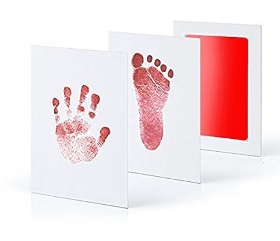 HANDMANDE Hottest Safe Non-Toxic Baby Footprints Handprint No Touch Skin Inkless Ink Pads Kits for 0-6 Months Newborn Pet Dog Paw Prints Souvenir