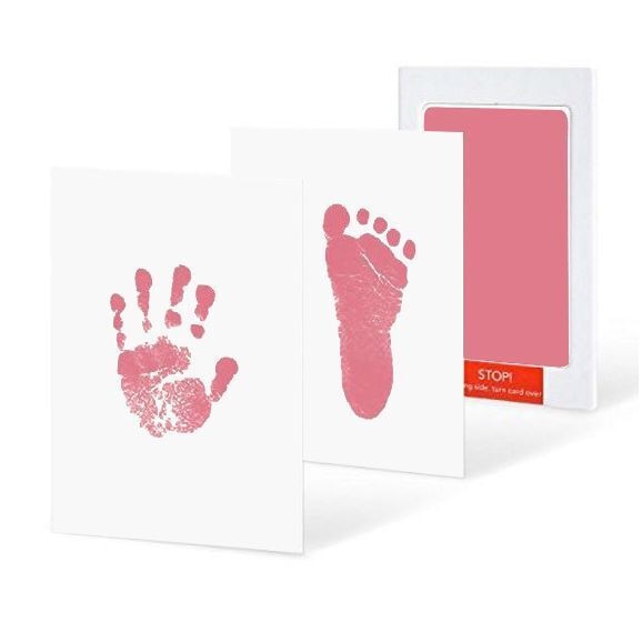 HANDMANDE Hottest Safe Non-Toxic Baby Footprints Handprint No Touch Skin Inkless Ink Pads Kits for 0-6 Months Newborn Pet Dog Paw Prints Souvenir