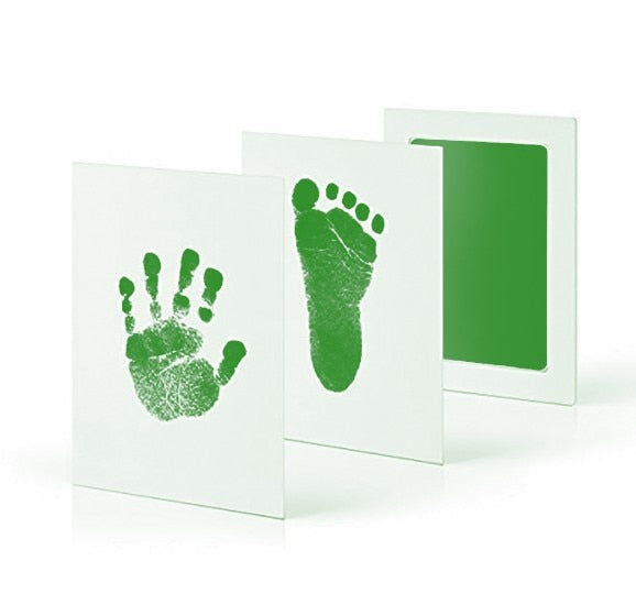 HANDMANDE Hottest Safe Non-Toxic Baby Footprints Handprint No Touch Skin Inkless Ink Pads Kits for 0-6 Months Newborn Pet Dog Paw Prints Souvenir