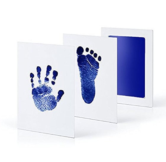 HANDMANDE Hottest Safe Non-Toxic Baby Footprints Handprint No Touch Skin Inkless Ink Pads Kits for 0-6 Months Newborn Pet Dog Paw Prints Souvenir