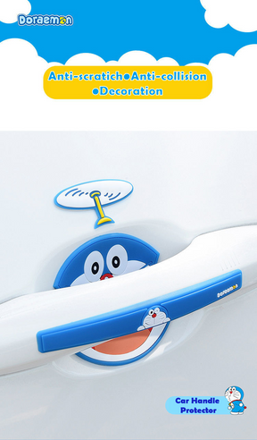 Car Door Handle Protector Anti-Collision Sticker Universal Car Door Handle Sticker, Car Anti Scratch Door Handle Sticker PVC Material Cartoon Style 【Door wrist + car handle + door side + rearview mirror】(Total 14 Pcs)