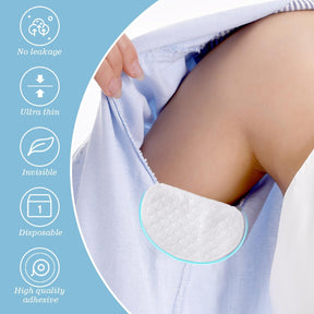 EXTRA LARGE Underarm Sweat Pads, Armpit Sweat Pads for Women and Men 【100 Packs】,Premium Sweat Shield Fight Hyperhidrosis,Disposable Underarm Pads for Sweating Women,Comfortable Unflavored, Non Visible 【Black & White】